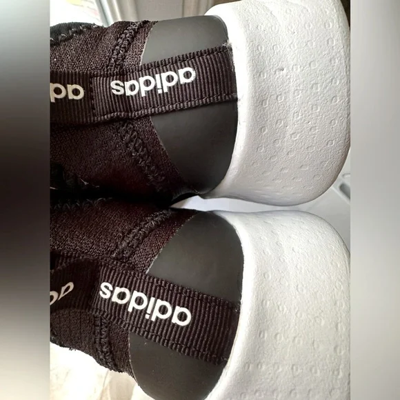 Adidas SUPER Cloudfoam Puremotion black AIR FLOW MESH slip on white bounce sole